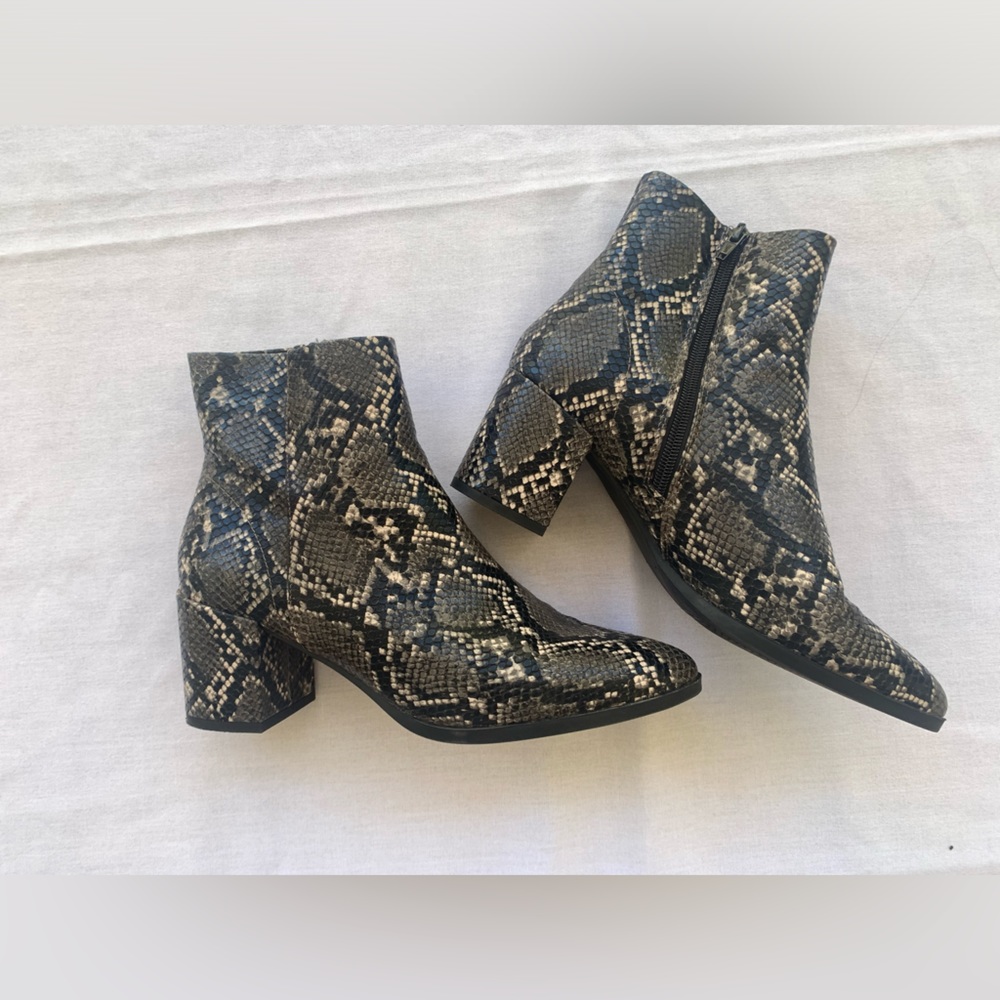 Madden Girl Dafnii Ankle Bootie Snake Print Women's